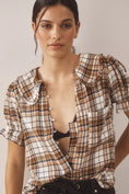 Load image into Gallery viewer, The Keira Collared Button-Front Blouse by Pilcro: Plaid Edition
