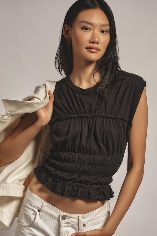 The Leah Gathered Top by Pilcro