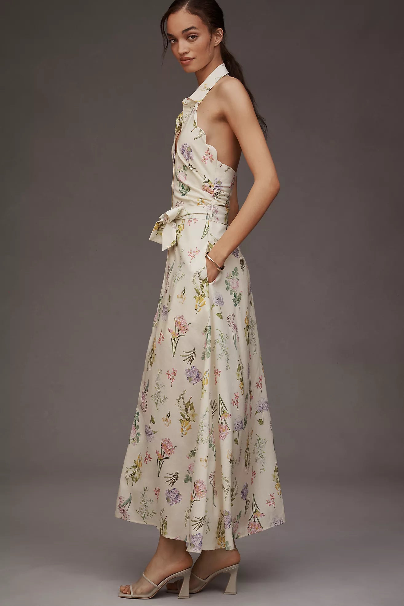 En Saison Bowen Sleeveless Midi Shirt Dress