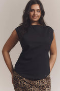 Load image into Gallery viewer, Maeve Short-Sleeve Structured Asymmetric Top
