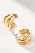 Load image into Gallery viewer, Triplet Huggie Hoop Earrings

