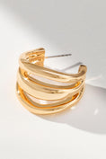 Load image into Gallery viewer, Triplet Huggie Hoop Earrings

