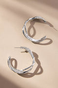 Load image into Gallery viewer, Twisted Crystal Hoop Earrings
