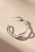 Load image into Gallery viewer, Twisted Crystal Hoop Earrings
