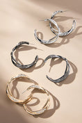 Load image into Gallery viewer, Twisted Crystal Hoop Earrings
