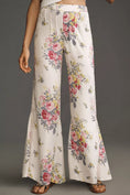 Load image into Gallery viewer, By Anthropologie Floral Lace Silky Flare Pants
