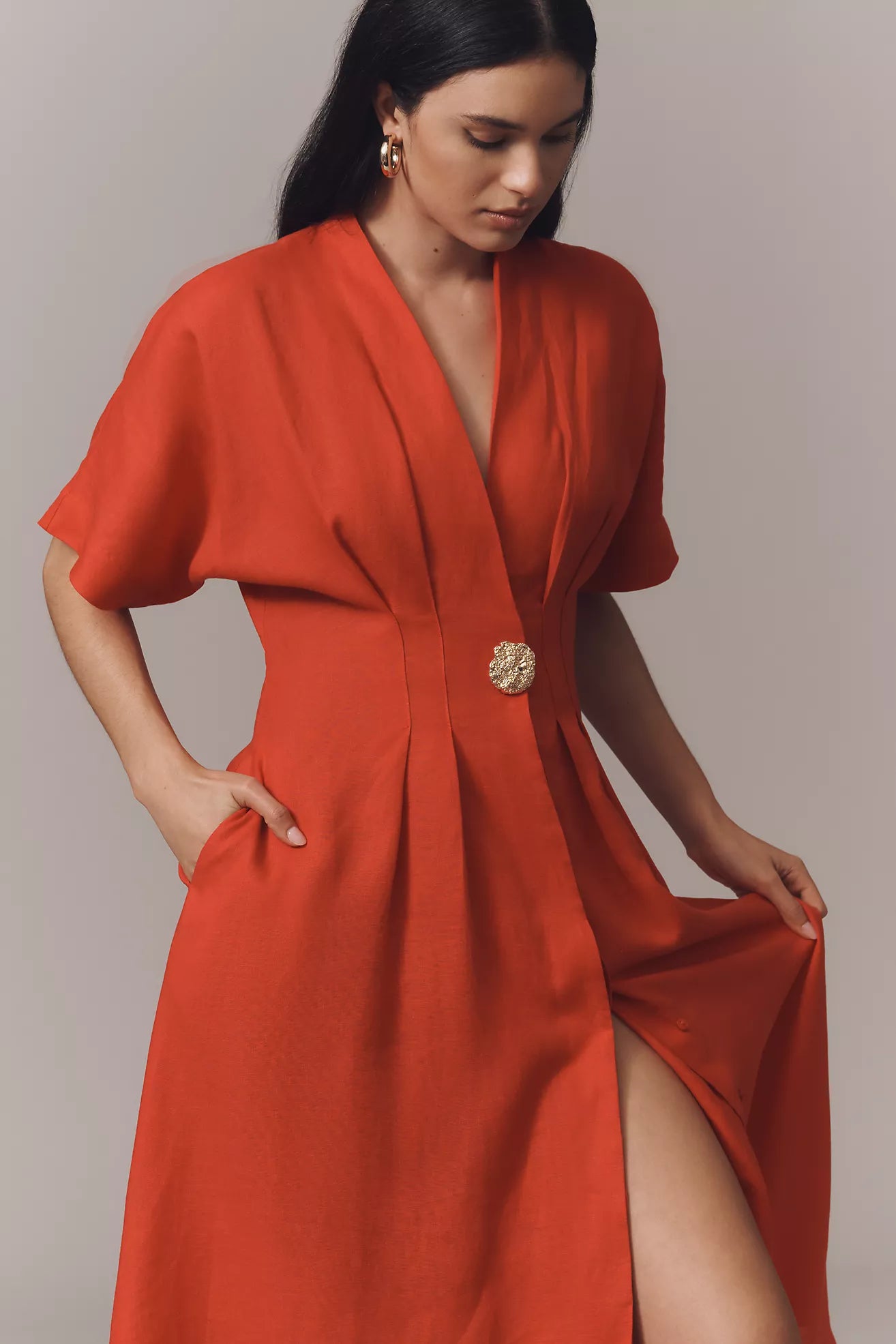 The Tobie Linen Shirt Dress by Exquise