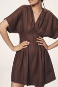 Load image into Gallery viewer, The Tobie Button-Front Pleated Shirt Dress by Exquise: Linen Mini Edition
