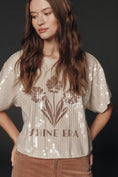 Load image into Gallery viewer, By Anthropologie Sequin Graphic Tee

