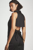 Load image into Gallery viewer, SIMONMILLER Wavy Sleeveless Back-Cutout Blouse

