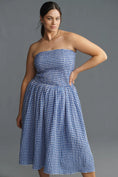 Load image into Gallery viewer, Maeve Strapless Smocked Midi Dress
