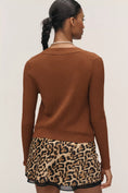 Load image into Gallery viewer, Maeve Ribbed Crew-Neck Cardigan Sweater

