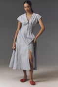 Load image into Gallery viewer, By Anthropologie Short-Sleeve V-Neck Pleated Midi Dress
