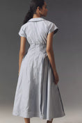 Load image into Gallery viewer, By Anthropologie Short-Sleeve V-Neck Pleated Midi Dress
