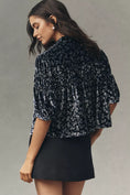 Load image into Gallery viewer, The Leandra Velvet Shirred Yoke Blouse by Maeve

