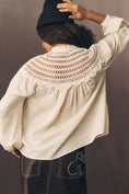Load image into Gallery viewer, Pilcro Lace Yoke Peasant Blouse
