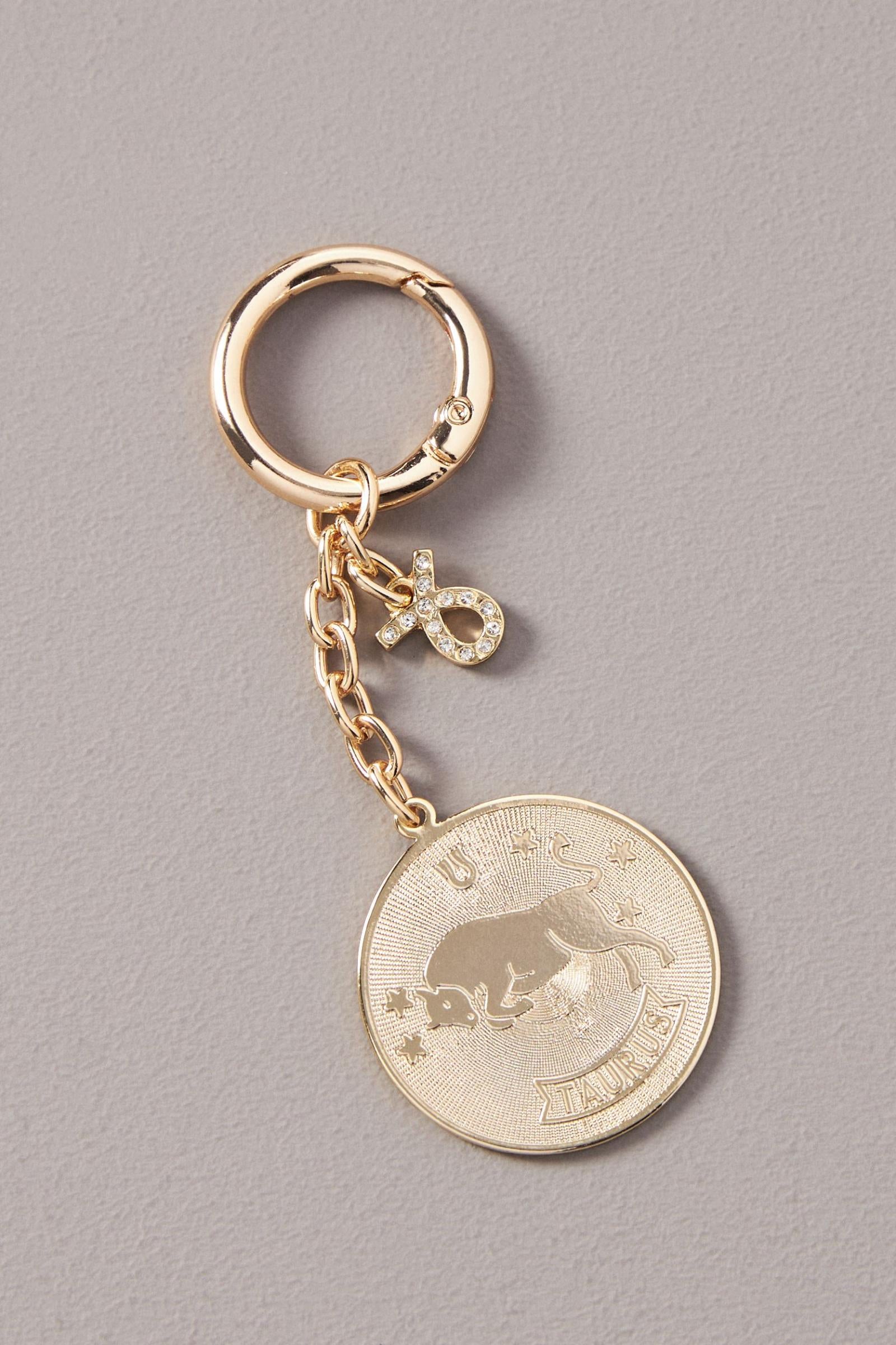 Zodiac Pressed Coin Bag Charm