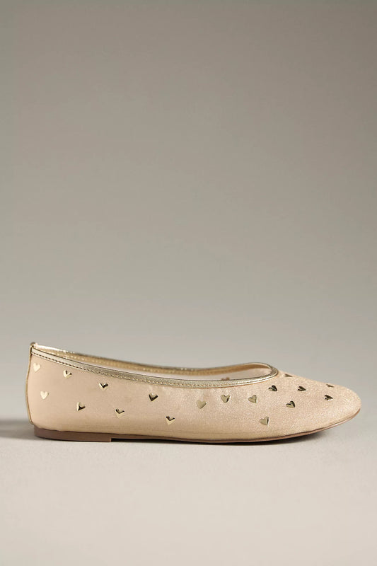 By Anthropologie Glitz Mesh Flats