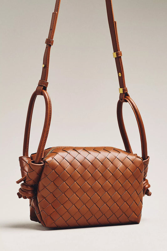 Loop-Strap Woven Crossbody Bag