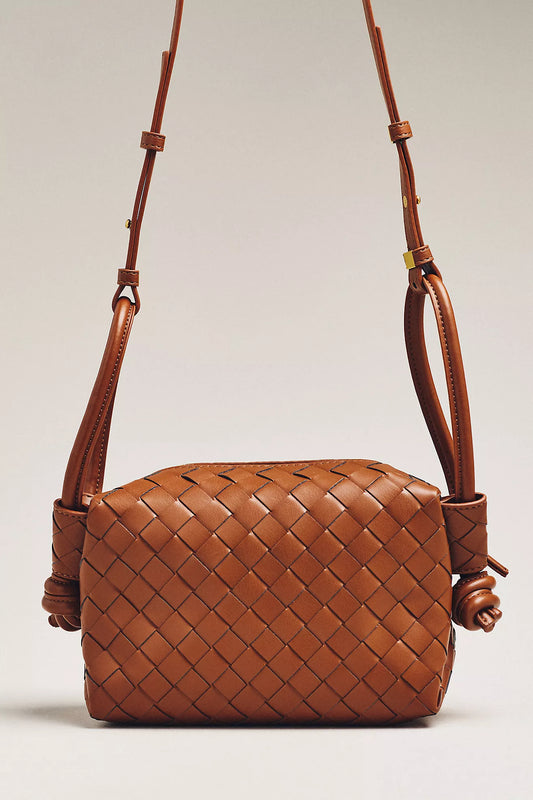 Loop-Strap Woven Crossbody Bag