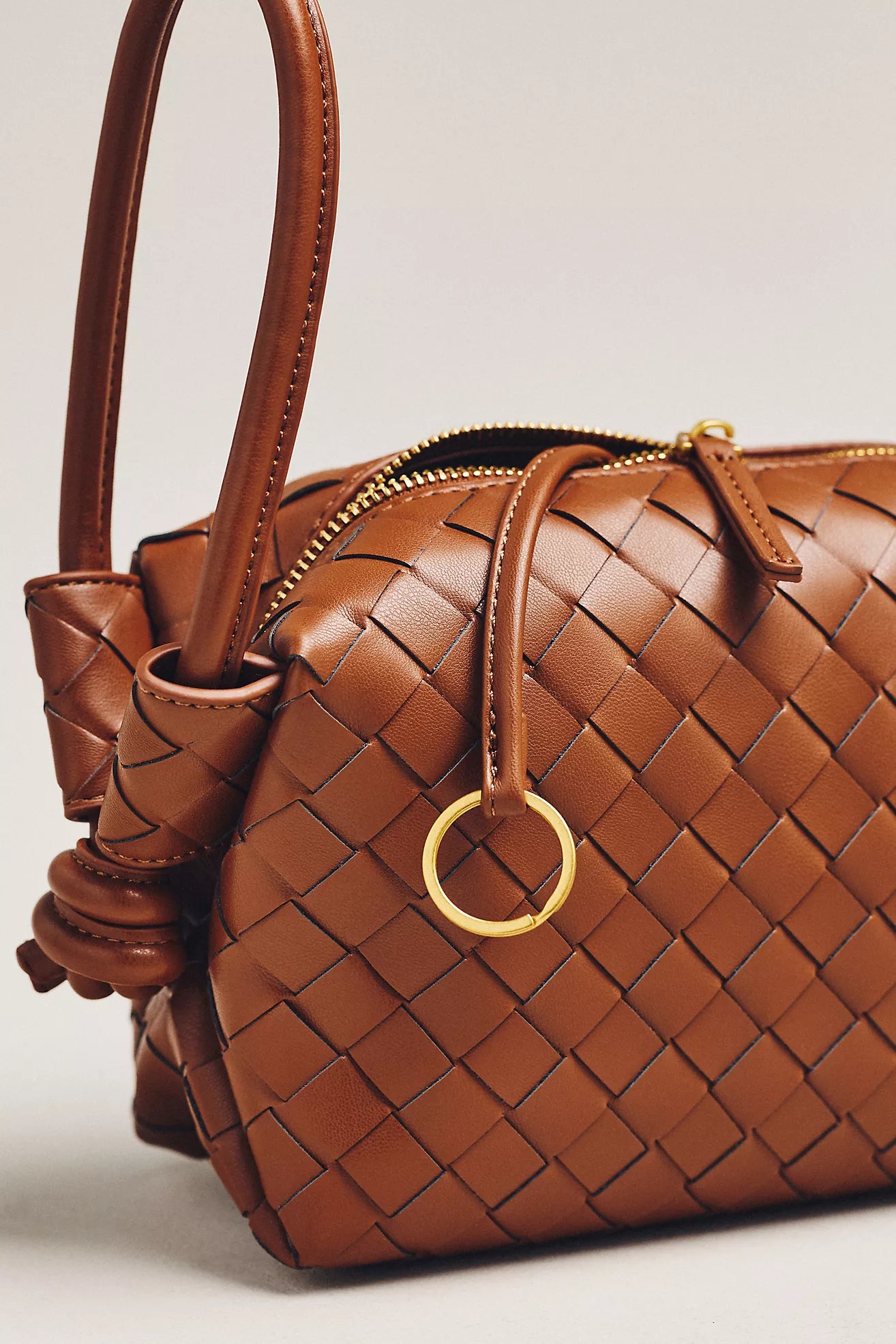 Loop-Strap Woven Crossbody Bag