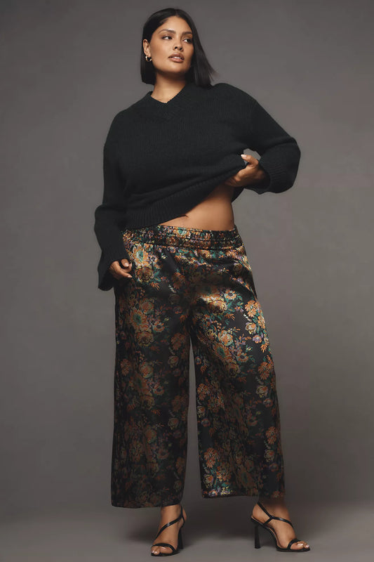 The Somerset Pull-On Pants: Cropped Jacquard Edition