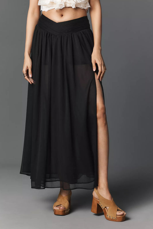 Bardot Amerie Split-Front Maxi Skirt