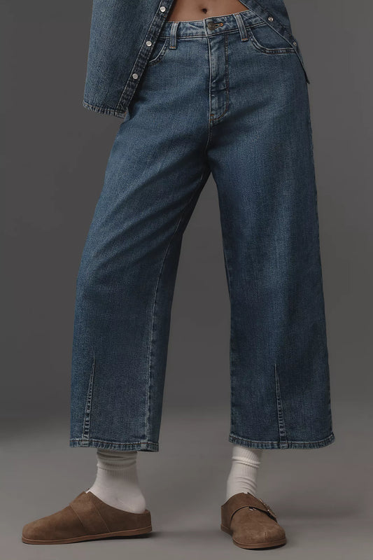 The Kenna Mid-Rise Heritage Barrel Jeans by Pilcro