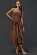 Load image into Gallery viewer, By Anthropologie Basque-Waist A-Line Midi Dress
