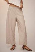 Load image into Gallery viewer, The Izzie Relaxed Pull-On Barrel Trousers by Pilcro: Faux Leather Edition
