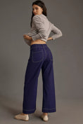 Load image into Gallery viewer, The Colette Cropped Wide-Leg Trousers by Maeve: Contrast-Stitch Edition
