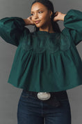 Load image into Gallery viewer, The Iris Long-Sleeve Lace Poplin Blouse by En Elly
