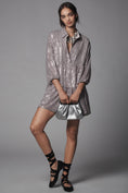 Load image into Gallery viewer, The Bettina Tiered Shirt Dress by Maeve: Mini Sequin Edition
