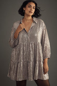 Load image into Gallery viewer, The Bettina Tiered Shirt Dress by Maeve: Mini Sequin Edition
