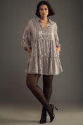 Load image into Gallery viewer, The Bettina Tiered Shirt Dress by Maeve: Mini Sequin Edition
