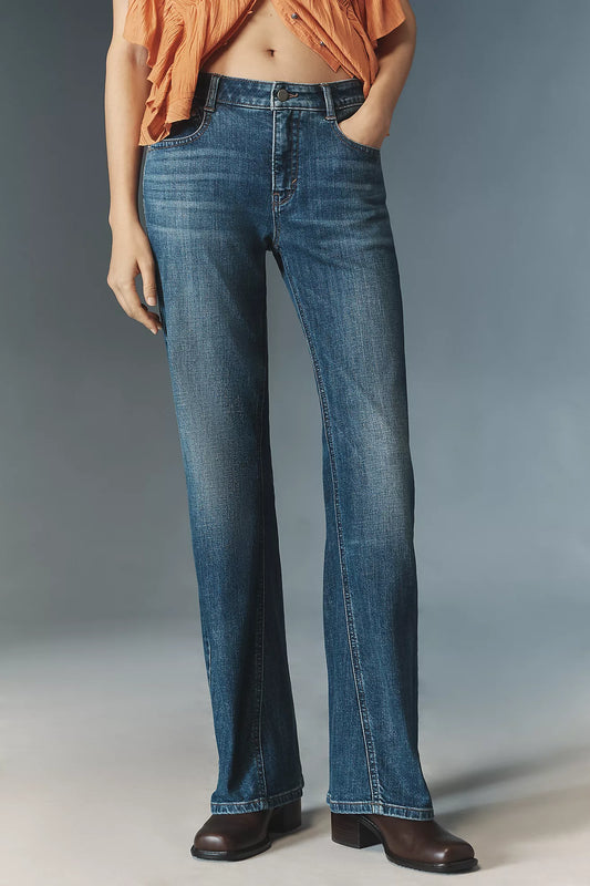 Pilcro Low-Rise Flared Jeans