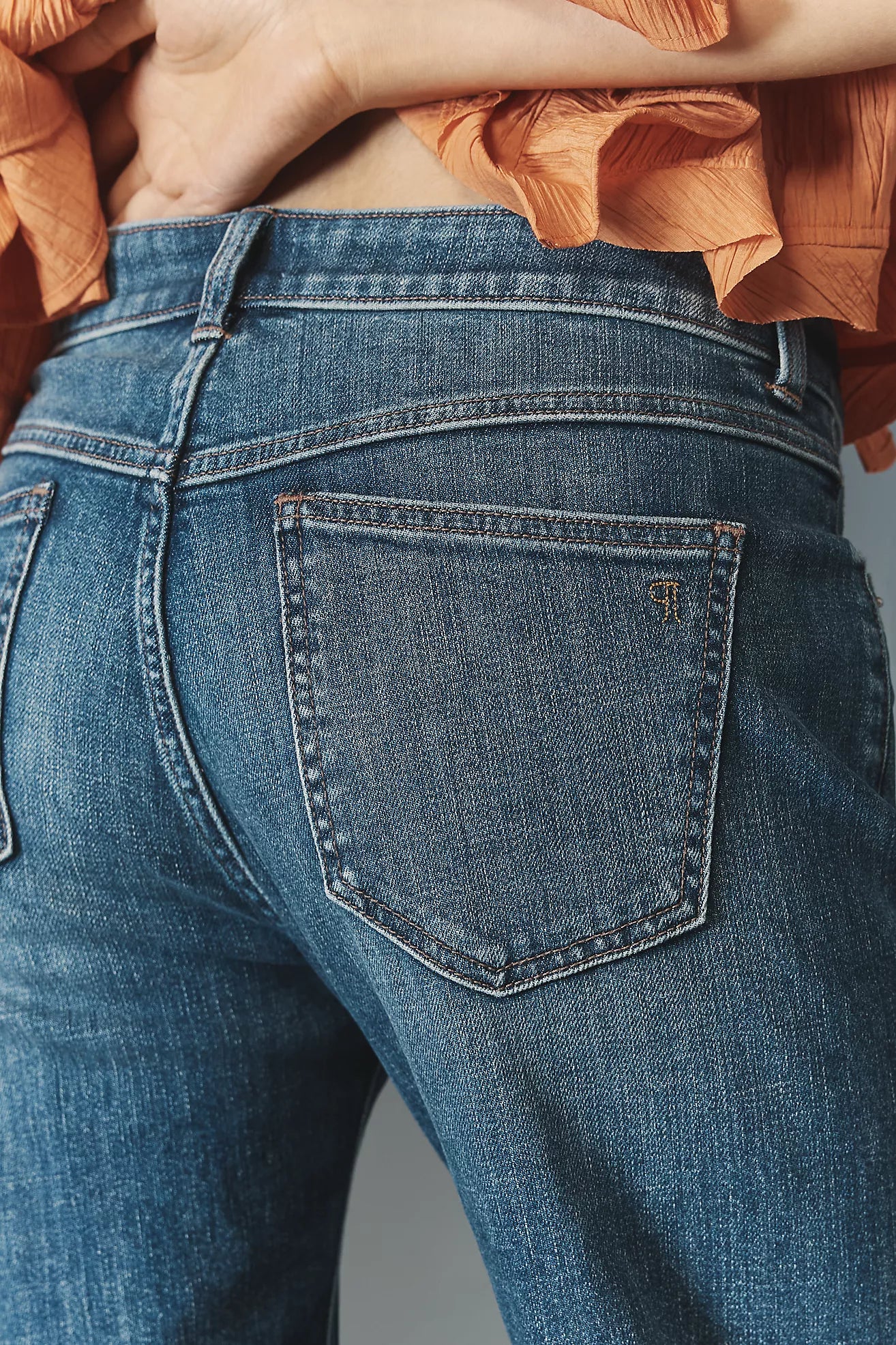 Pilcro Low-Rise Flared Jeans