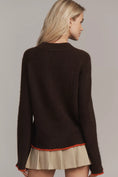 Load image into Gallery viewer, Flat White Mock-Neck Embroidered Dog Icon Sweater
