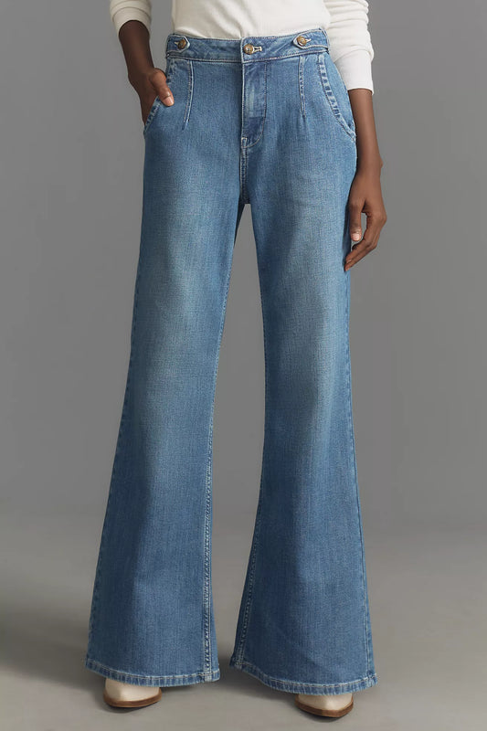 Pilcro Tower Mid-Rise Flare Jeans