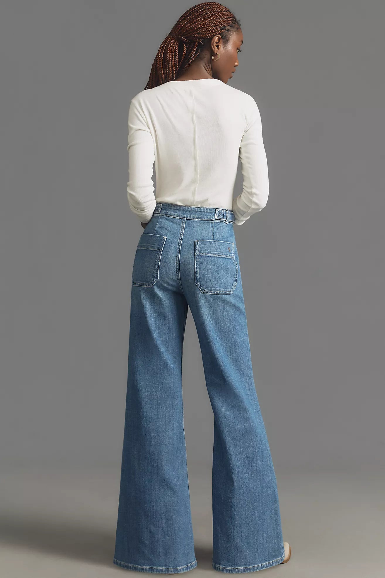 Pilcro Tower Mid-Rise Flare Jeans