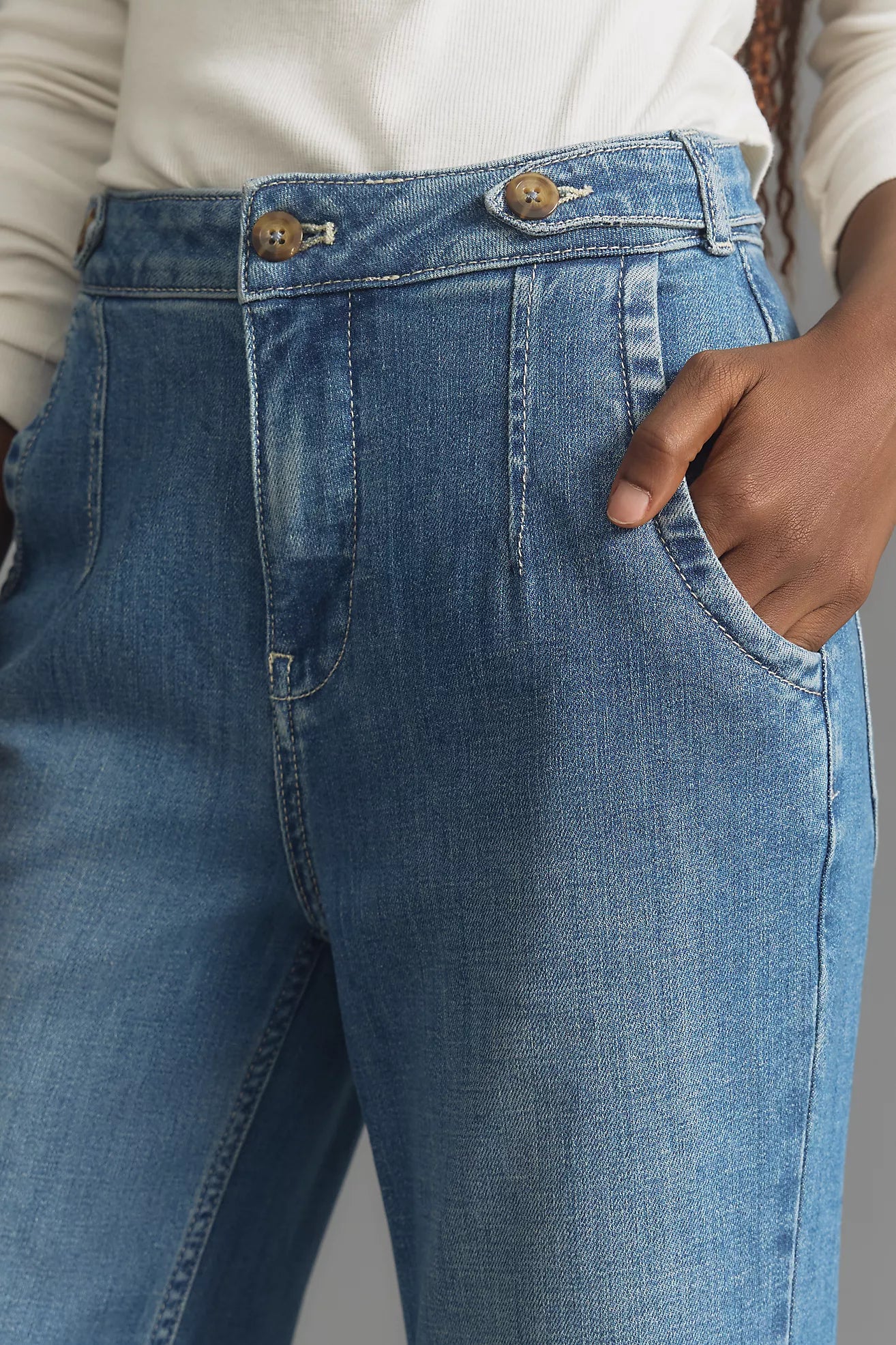 Pilcro Tower Mid-Rise Flare Jeans