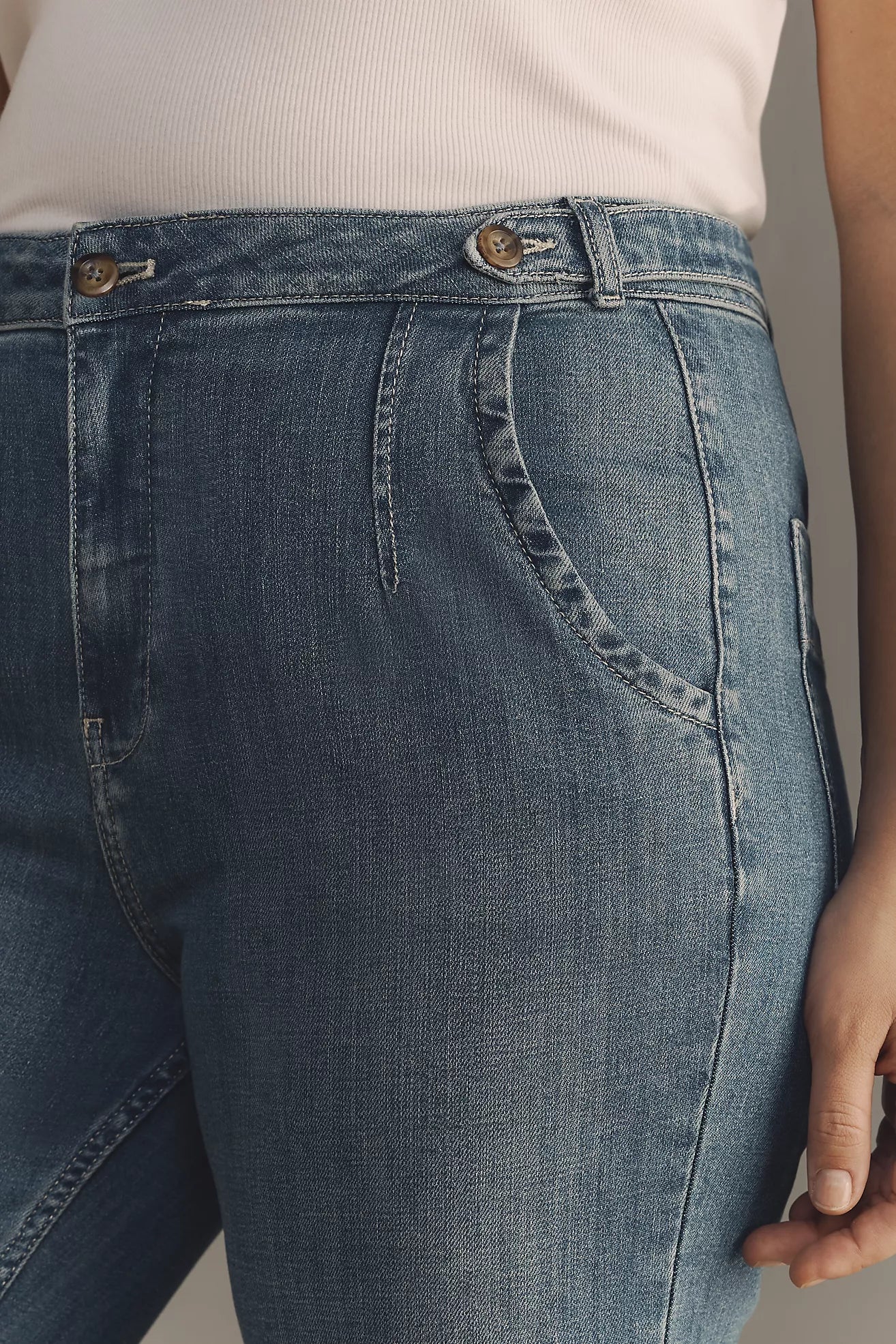 Pilcro Tower Mid-Rise Flare Jeans