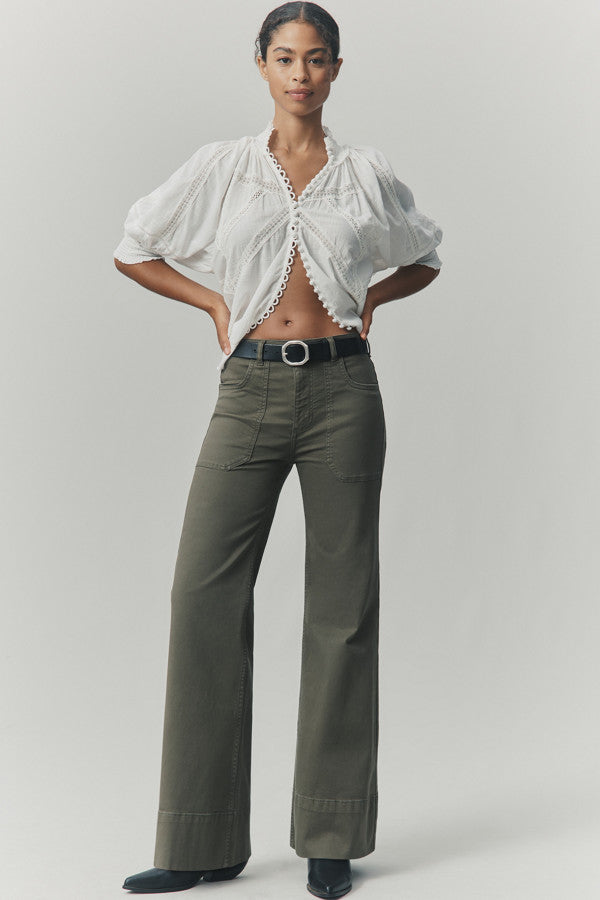 The Rylan Relaxed High-Rise Flare Pants by Pilcro