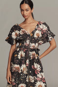 Load image into Gallery viewer, By Anthropologie V-Neck Zip-Front Midi Dress
