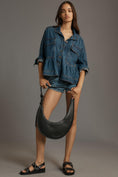 Load image into Gallery viewer, Pilcro Long-Sleeve Denim Crop Babydoll Top
