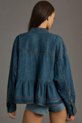 Load image into Gallery viewer, Pilcro Long-Sleeve Denim Crop Babydoll Top
