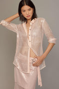 Load image into Gallery viewer, Pilcro Long-Sleeve Chainmail Buttondown Blouse
