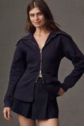 Load image into Gallery viewer, Maeve Long-Sleeve Zip-Front Top
