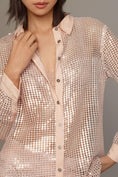 Load image into Gallery viewer, Pilcro Long-Sleeve Chainmail Buttondown Blouse
