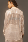 Load image into Gallery viewer, Pilcro Long-Sleeve Chainmail Buttondown Blouse
